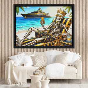 Skeleton Tropical Paradise - Thedopeart