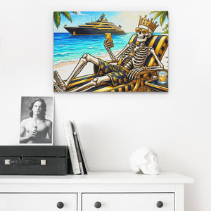 Skeleton Tropical Paradise - Thedopeart