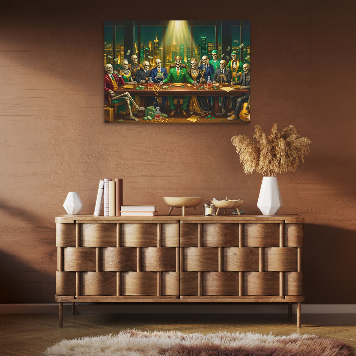 Skull Last Supper - Thedopeart