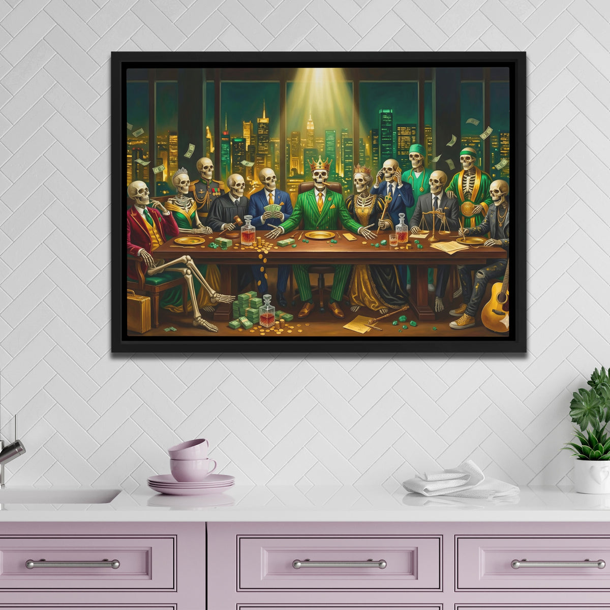 Skull Last Supper - Thedopeart