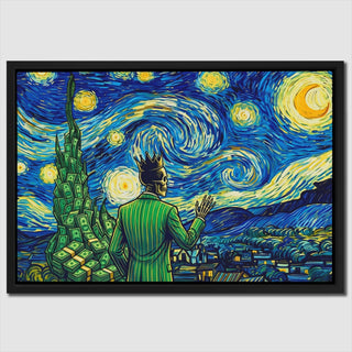 Skull Swirling Cosmos - 16x12 / No Frame