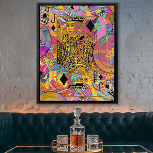 Pink Money Poker Jack - Thedopeart Canvas