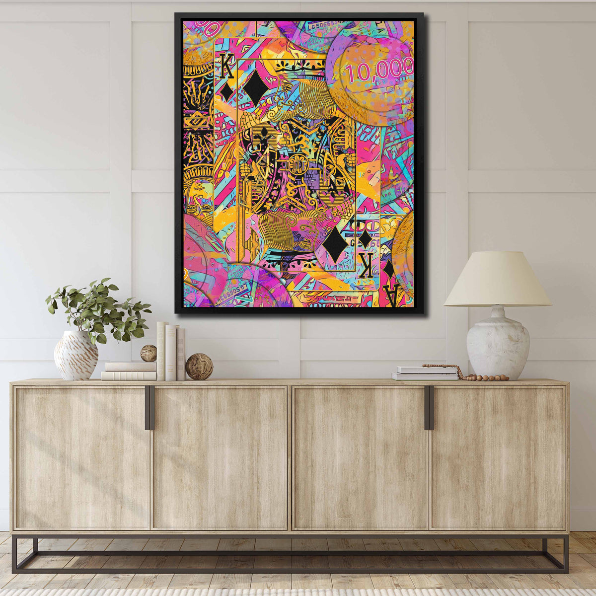 Pink Money Poker King - Thedopeart Canvas