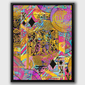 Pink Money Poker King - Thedopeart Canvas