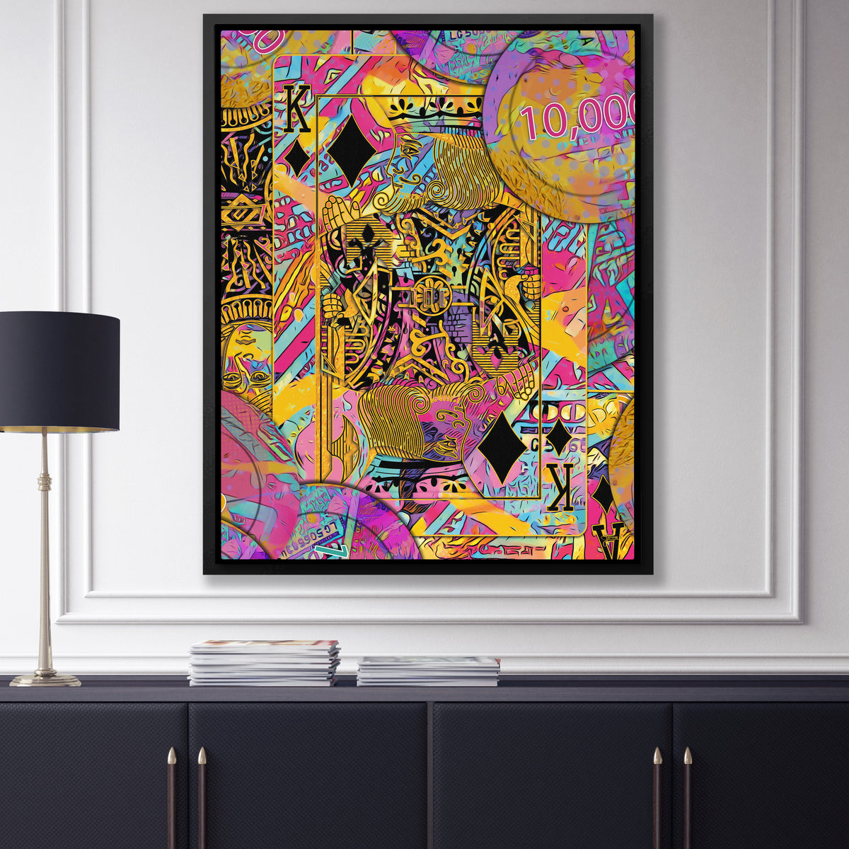 Pink Money Poker King - Thedopeart Canvas
