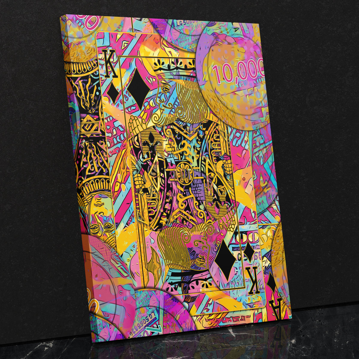 Pink Money Poker King - Thedopeart Canvas