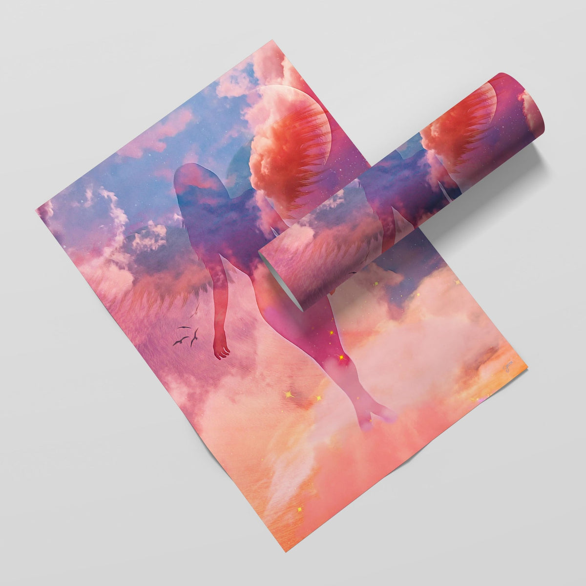 An Angel's Reflection Semi-Gloss Prints - Thedopeart Prints