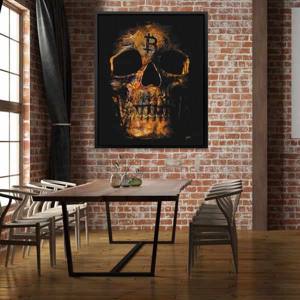 Bitcoin $kull - Thedopeart Canvas