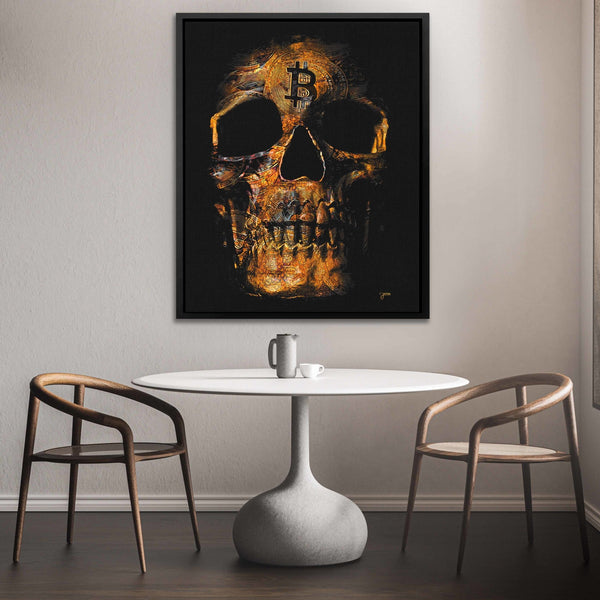 Bitcoin $kull - Thedopeart Canvas