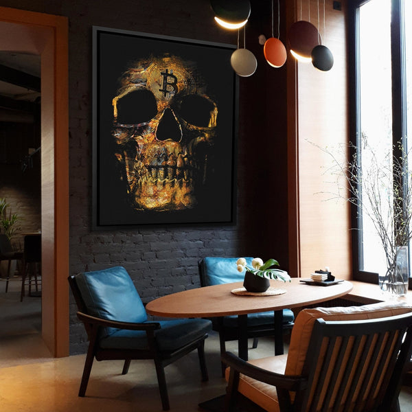 Bitcoin $kull - Thedopeart Canvas