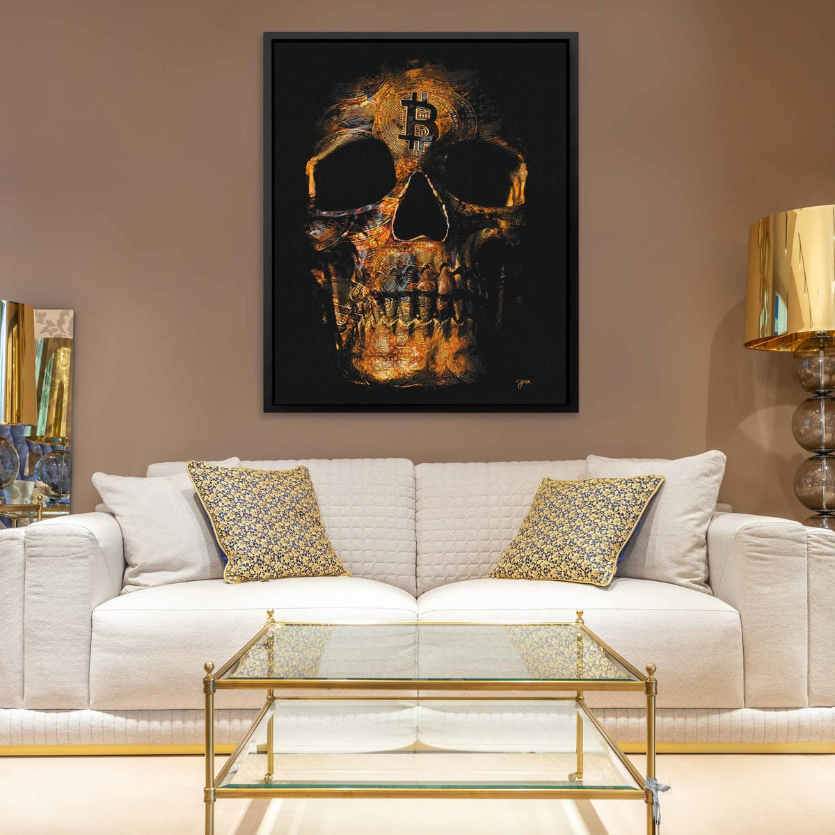 Bitcoin $kull - Thedopeart Canvas