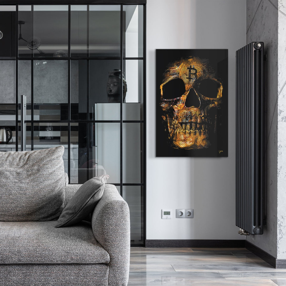 Bitcoin $kull Acrylic Print - Thedopeart Acrylic