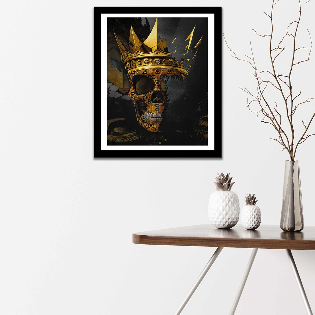 Bitcoin Skull King Semi-Gloss Print - Thedopeart Prints