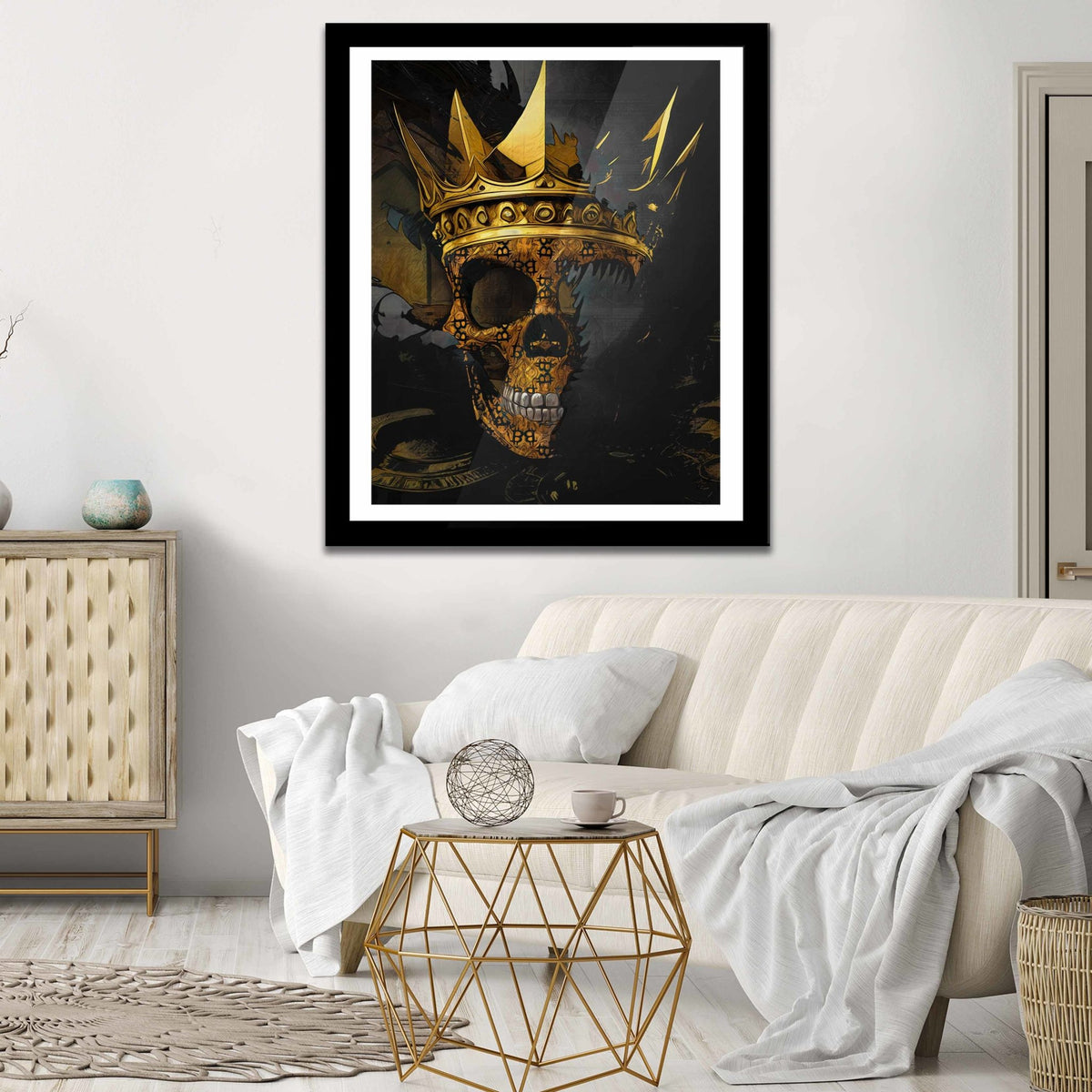 Bitcoin Skull King Semi-Gloss Print - Thedopeart Prints