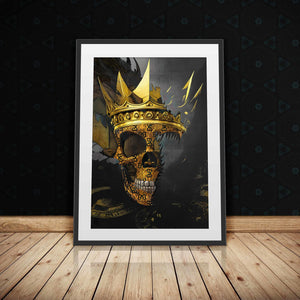 Bitcoin Skull King Semi-Gloss Print - Thedopeart Prints
