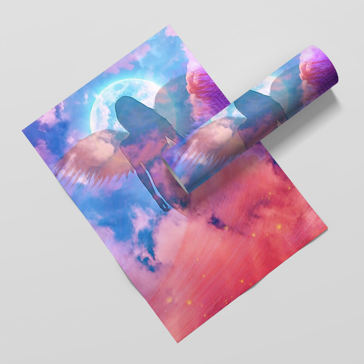 Blue Angel Semi-gloss Print - Thedopeart Prints