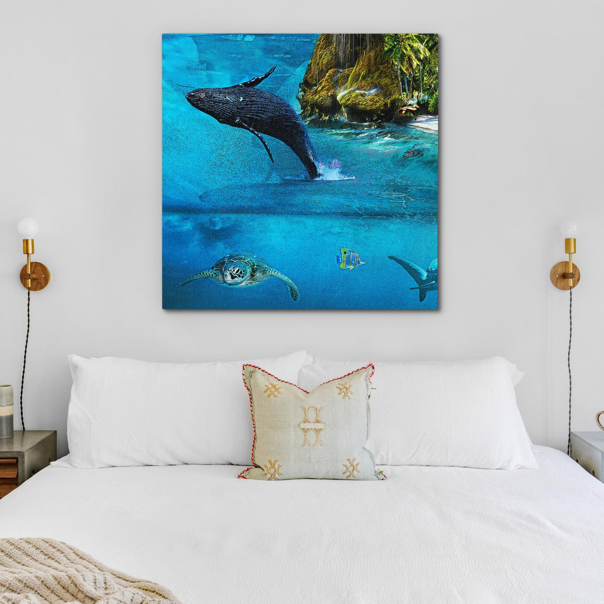 Blue Whale Bay [B1] - Thedopeart Canvas