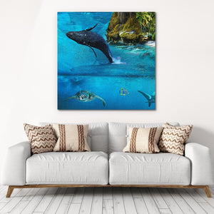 Blue Whale Bay [B1] - Thedopeart Canvas