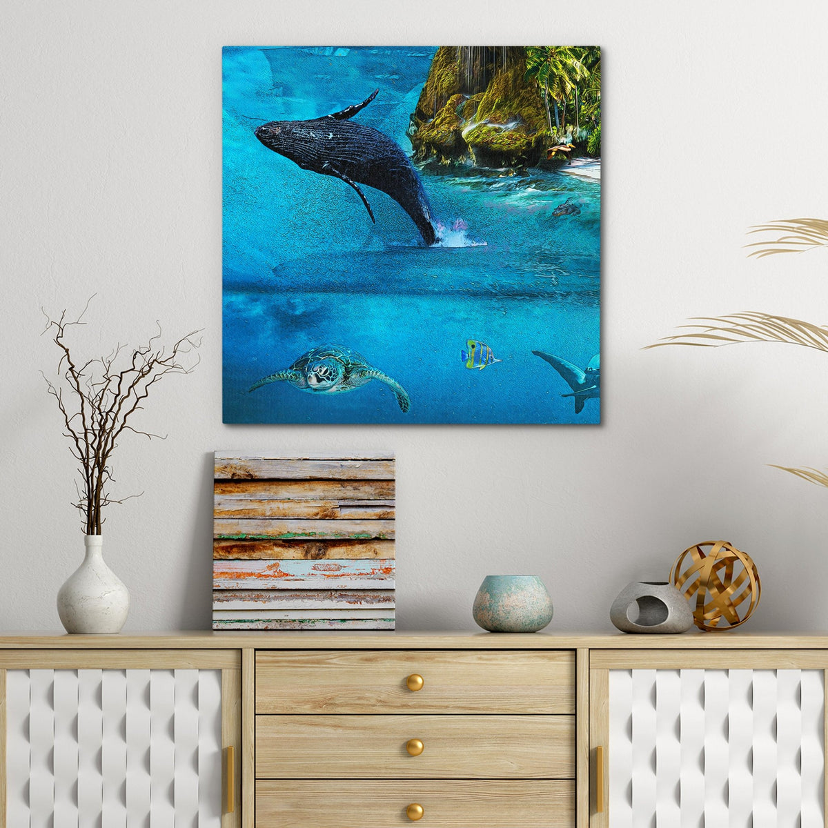 Blue Whale Bay [B1] - Thedopeart Canvas