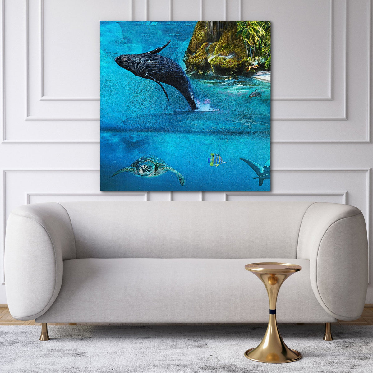 Blue Whale Bay [B1] - Thedopeart Canvas
