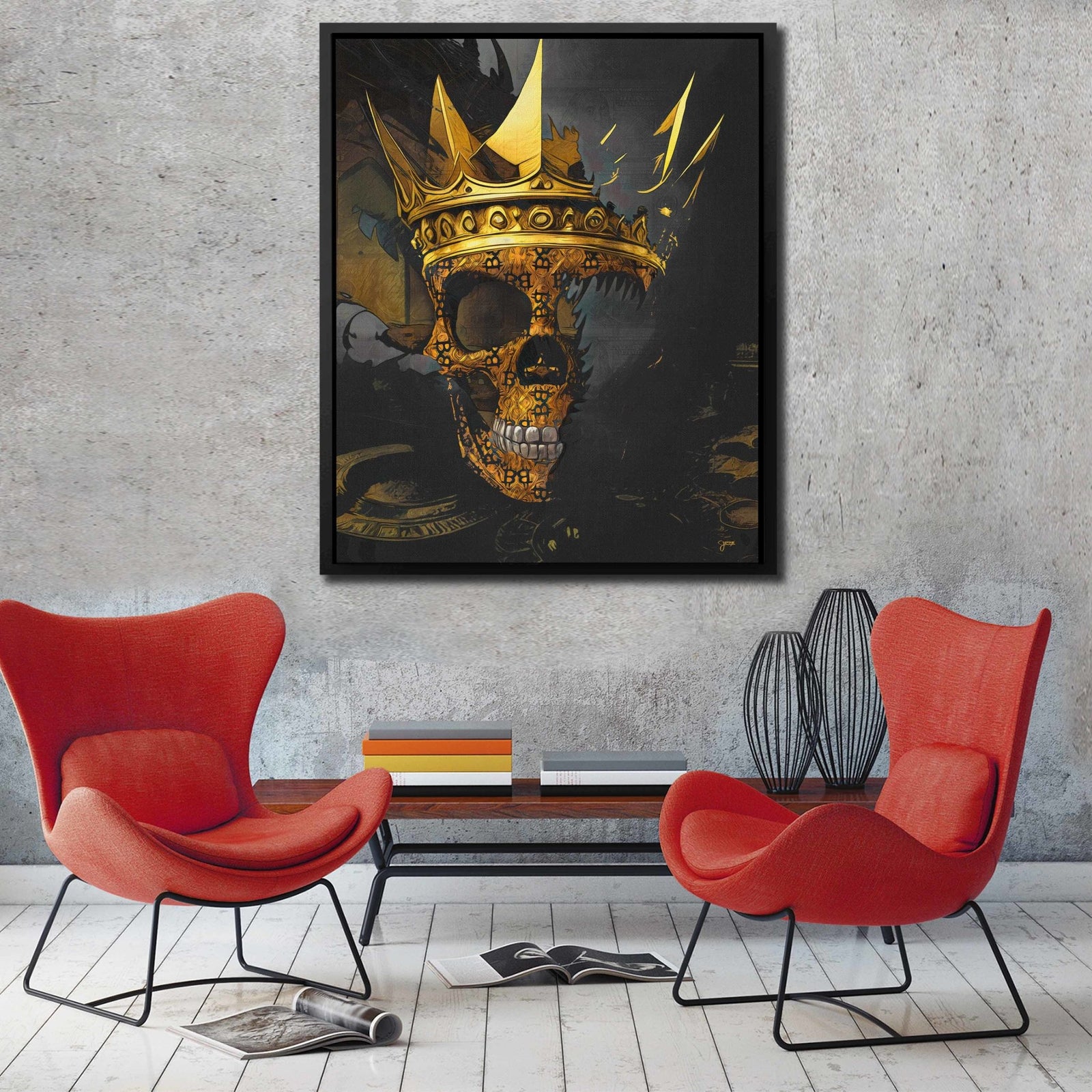 BTC Skull King - Thedopeart Canvas