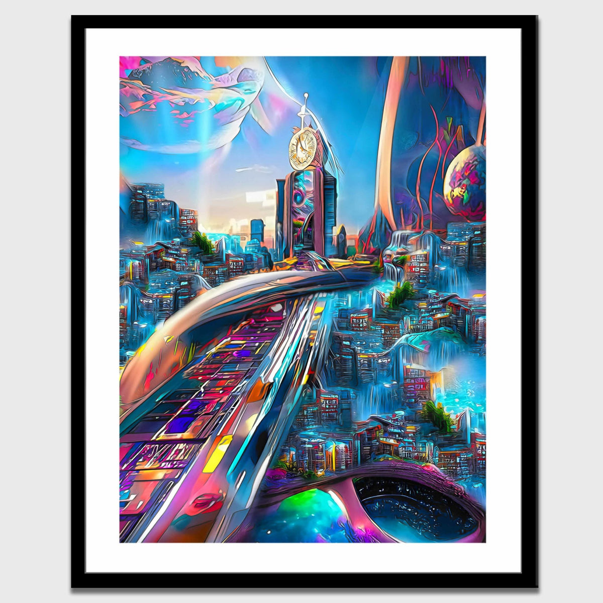 Bubble Gum City Semi-gloss Print - Thedopeart Prints