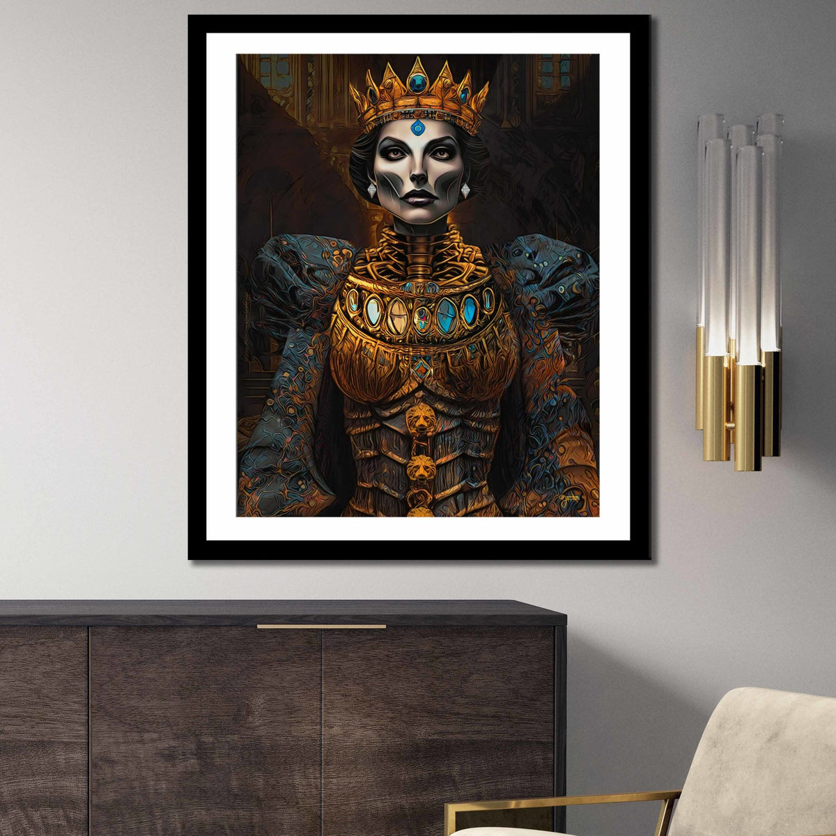 Dark Macabre Queen Semi-gloss Print - Thedopeart Prints