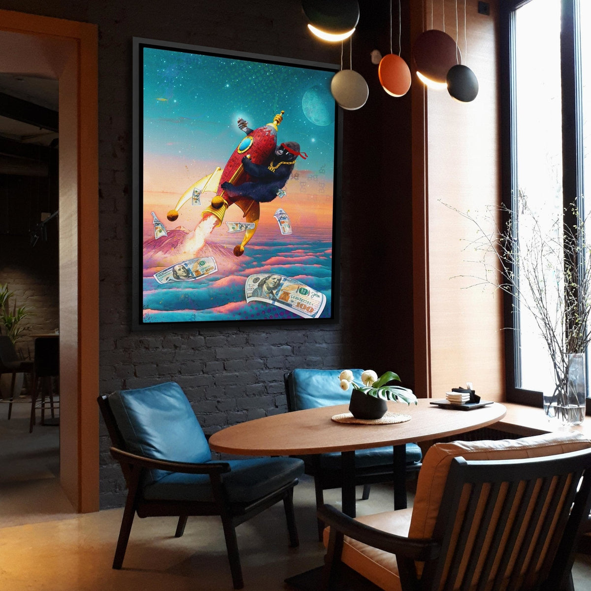 Diamond Hands To the Moon [HODL Chain] - Thedopeart Canvas