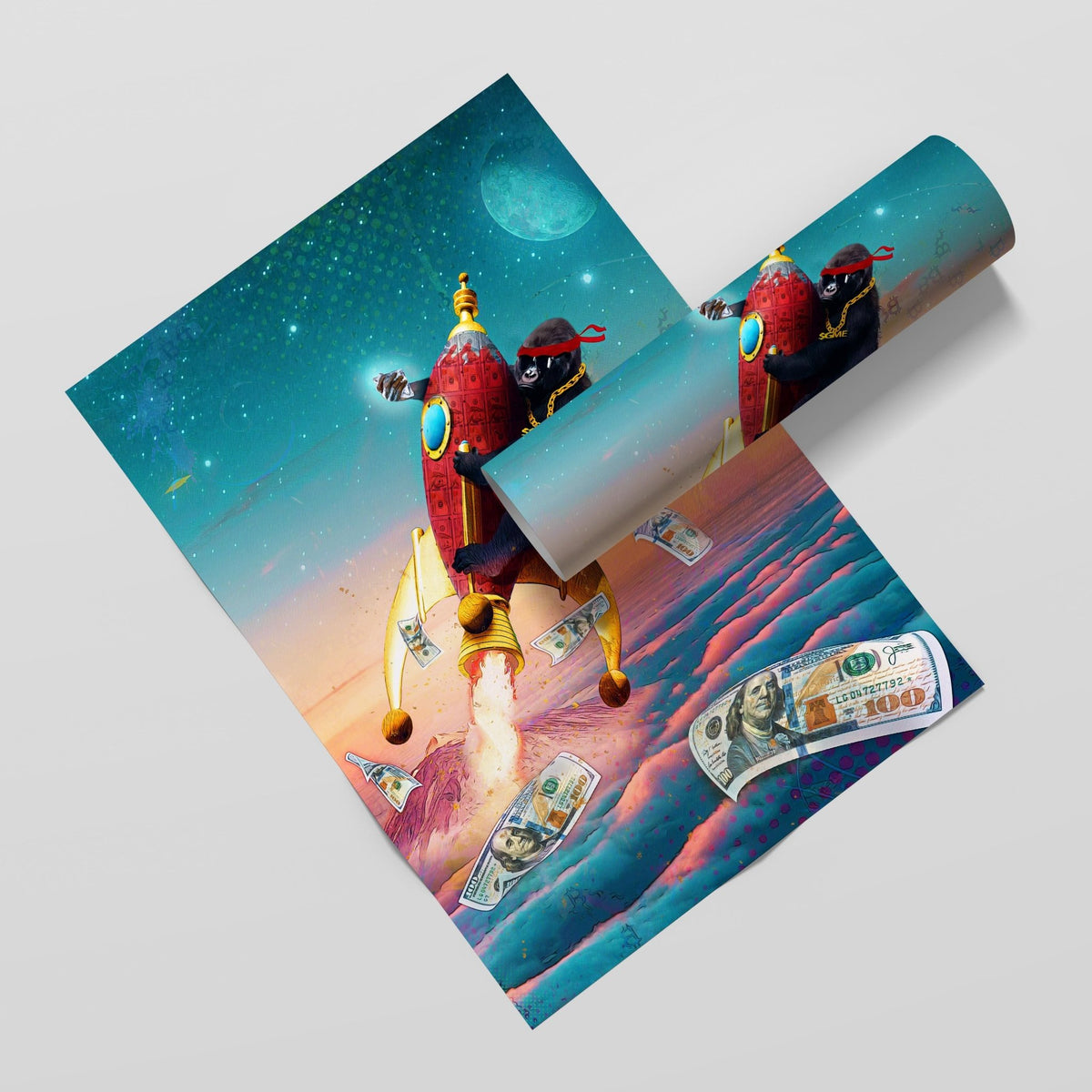 Diamond Hands Semi-gloss Print - Thedopeart Prints