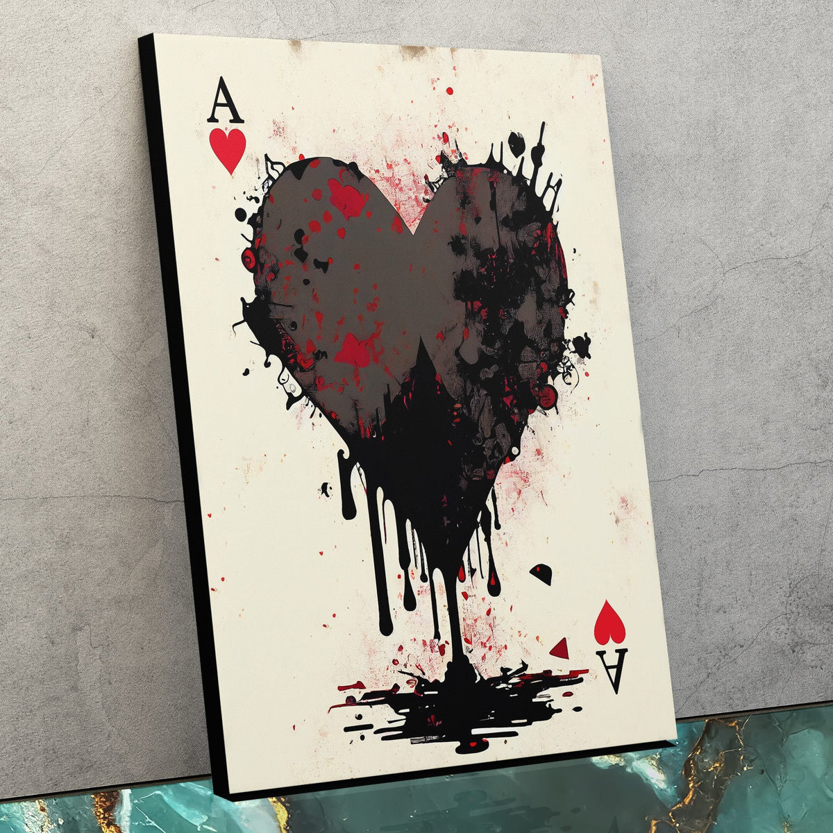 Dripping Ace of Hearts - Thedopeart