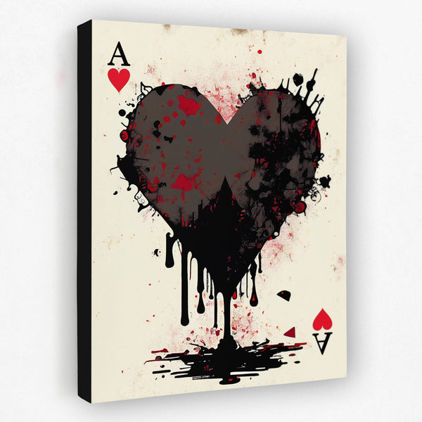 Dripping Ace of Hearts