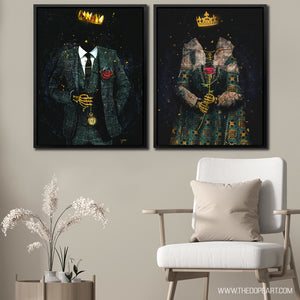 Eternal Royalty King and Queen Set - Thedopeart Canvas