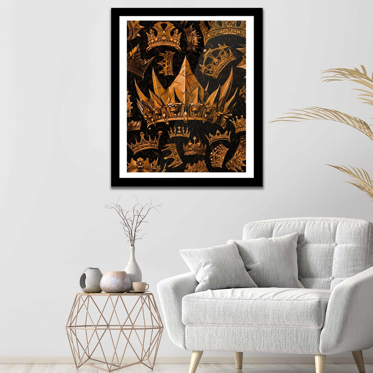 Gold Crowns Semi-gloss Print - Thedopeart Prints