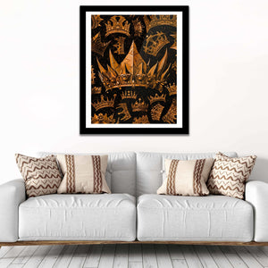Gold Crowns Semi-gloss Print - Thedopeart Prints