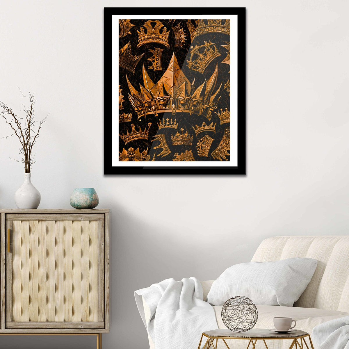 Gold Crowns Semi-gloss Print - Thedopeart Prints