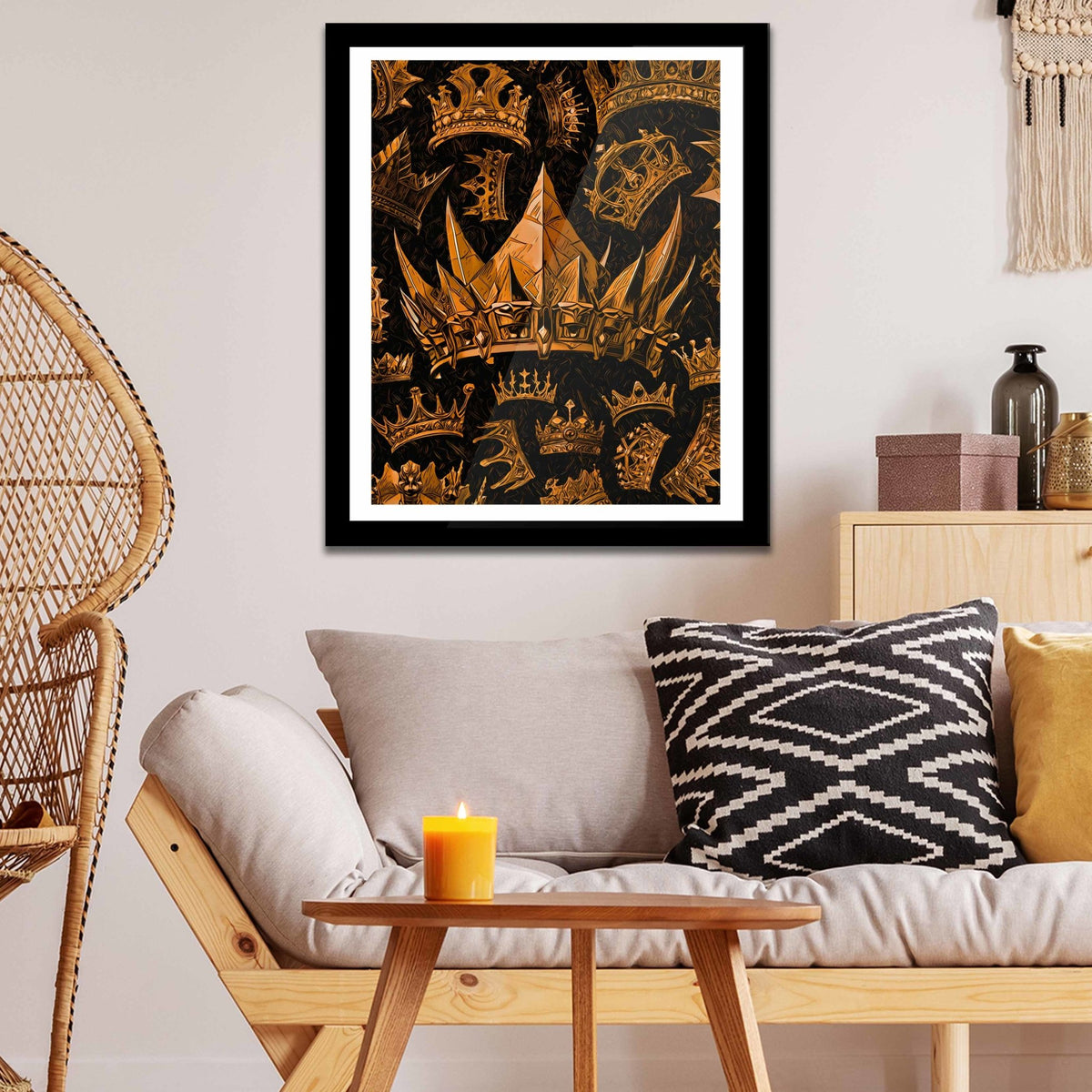 Gold Crowns Semi-gloss Print - Thedopeart Prints