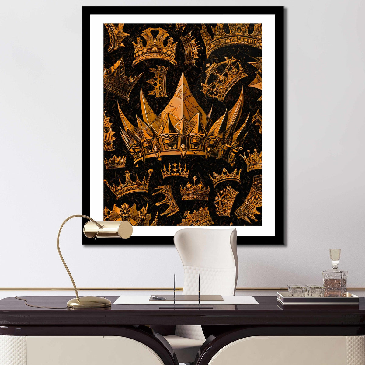 Gold Crowns Semi-gloss Print - Thedopeart Prints