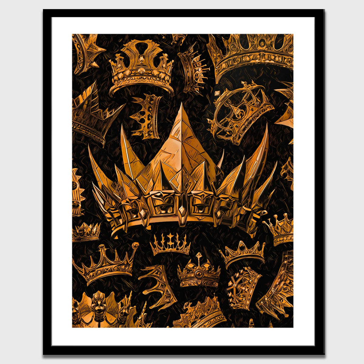 Gold Crowns Semi-gloss Print - Thedopeart Prints