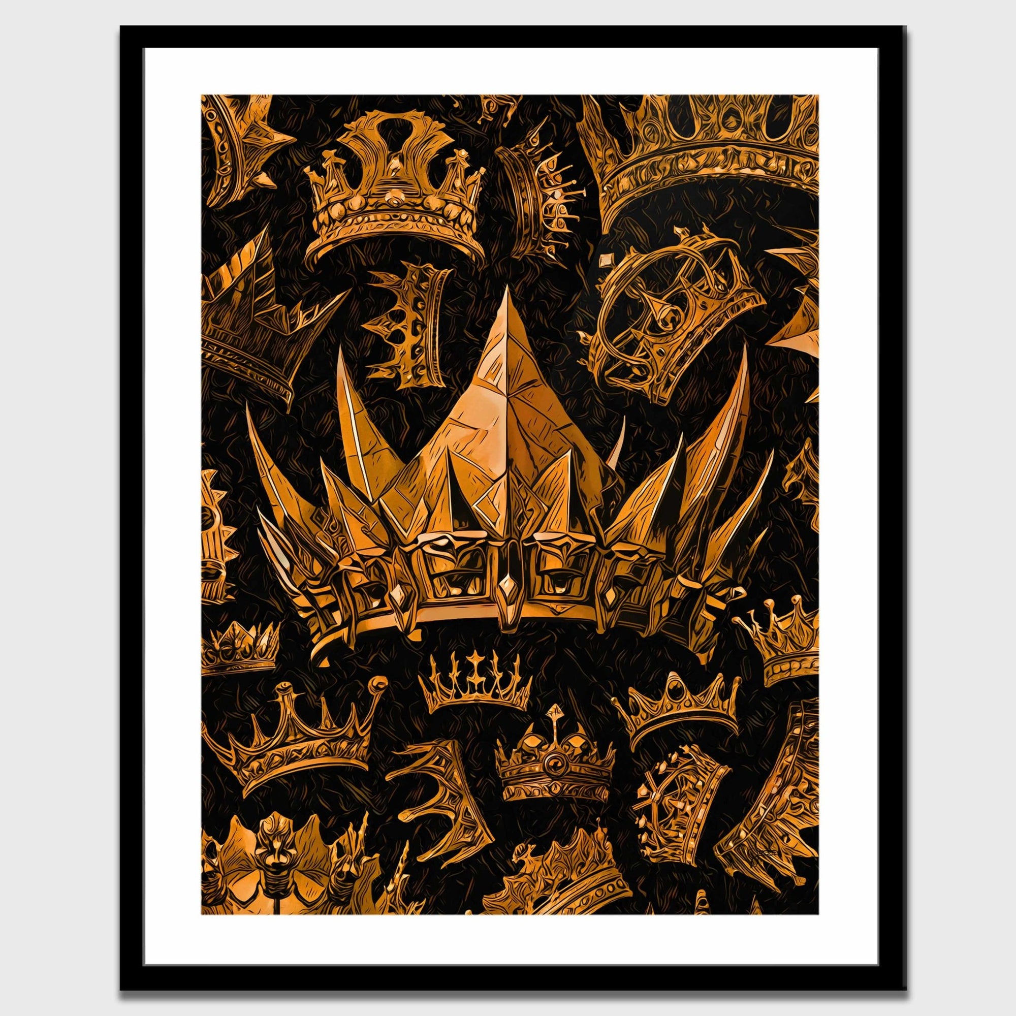 Gold Crowns Semi-gloss Print - Thedopeart Prints