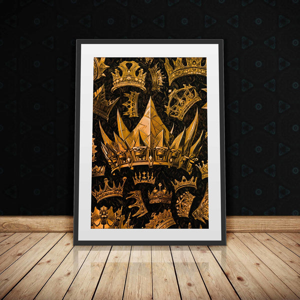 Gold Crowns Semi-gloss Print - Thedopeart Prints