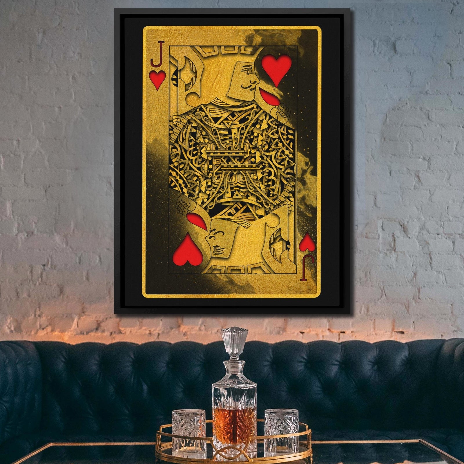 Gold Jack of Hearts - Thedopeart Canvas