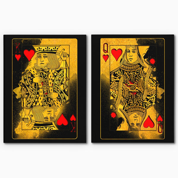 Gold King and Queen of Hearts by Jesse Johnson (2021), Digital art on premium canvas