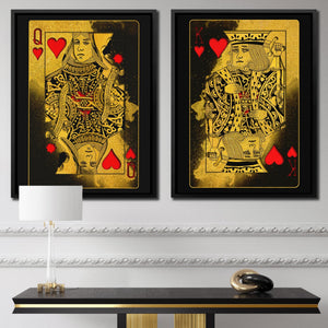 Gold King and Queen Set - Thedopeart Canvas