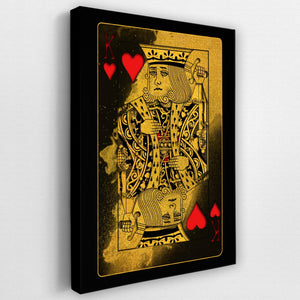 Gold King of Hearts - Thedopeart Canvas