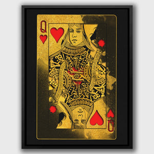 Gold Queen of Hearts - Thedopeart Canvas