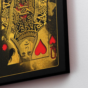 Gold Queen of Hearts - Thedopeart Canvas