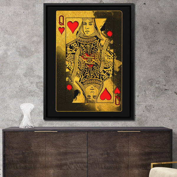 Gold Queen of Hearts - Thedopeart Canvas