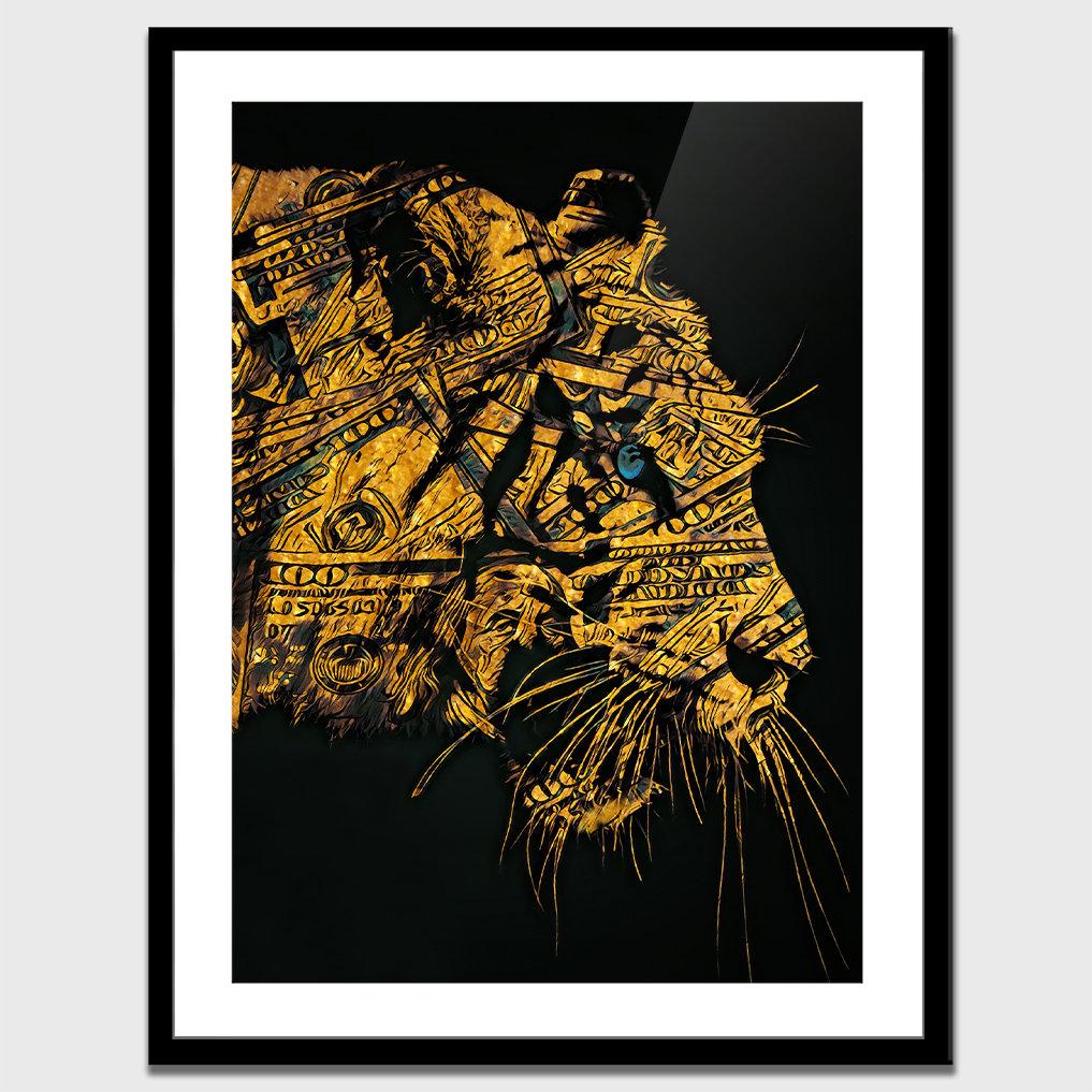 Golden Hype Beast Semi-gloss Print - Thedopeart Prints