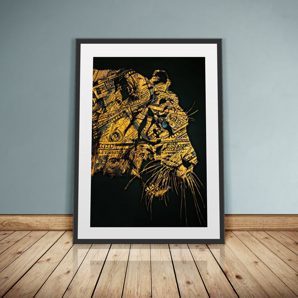 Golden Hype Beast Semi-gloss Print - Thedopeart Prints