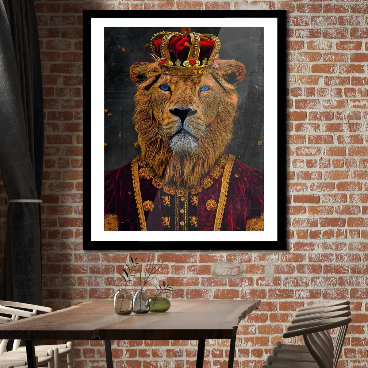 King of Lions Semi-gloss Print - Thedopeart Prints